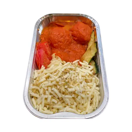 Boulettes à l'italienne Pâtes Grecques Mozzarella